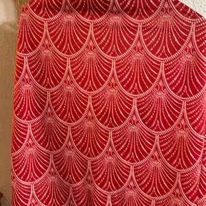 Red and white, elastic waist, skirt, like new